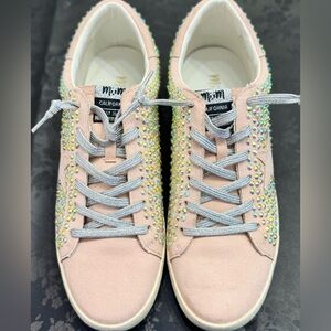 Brand New Mi.Im Joann Rhinestone Star Sneakers in Pink